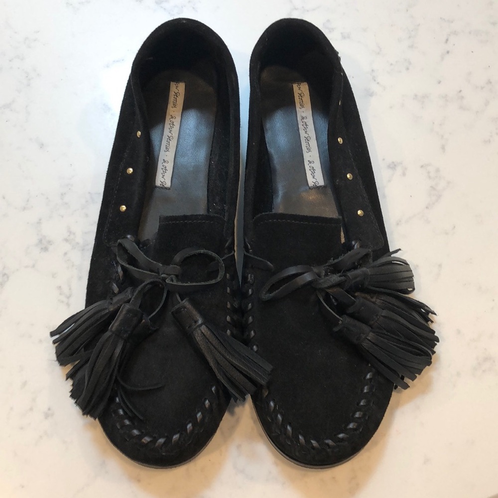 & other stories Black Suede slip on moccasins-